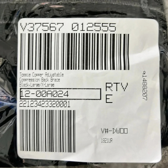 NWT Tommie Copper Adjustable Back Support Back Brace Unisex Size Large/ XL - Picture 11 of 12